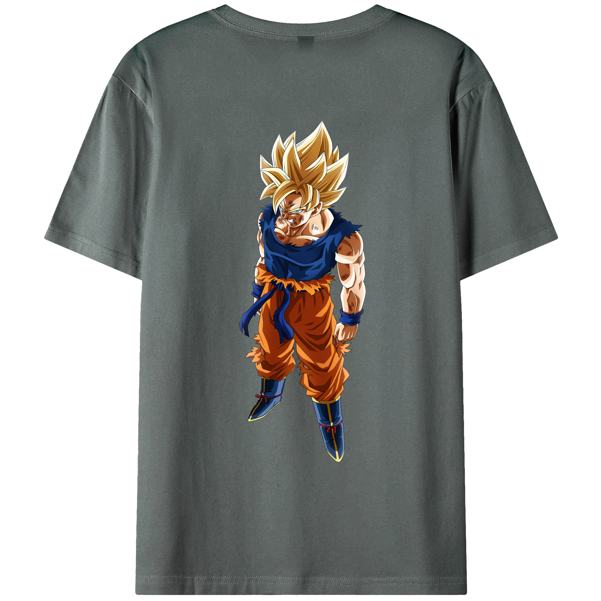（画像用） ドラゴンボール 孫悟空（そん ごくう）Son Goku カカロット DRAGON BALL Kakarotto 綿100％ メンズ半袖Tシャツ（バックプリント） 通気性